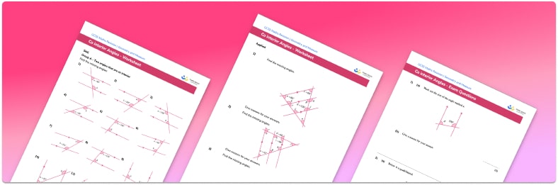 Co-interior angles worksheet