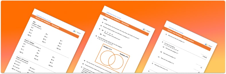 Factors and Multiples worksheet