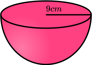 Surface area of a hemisphere example 5